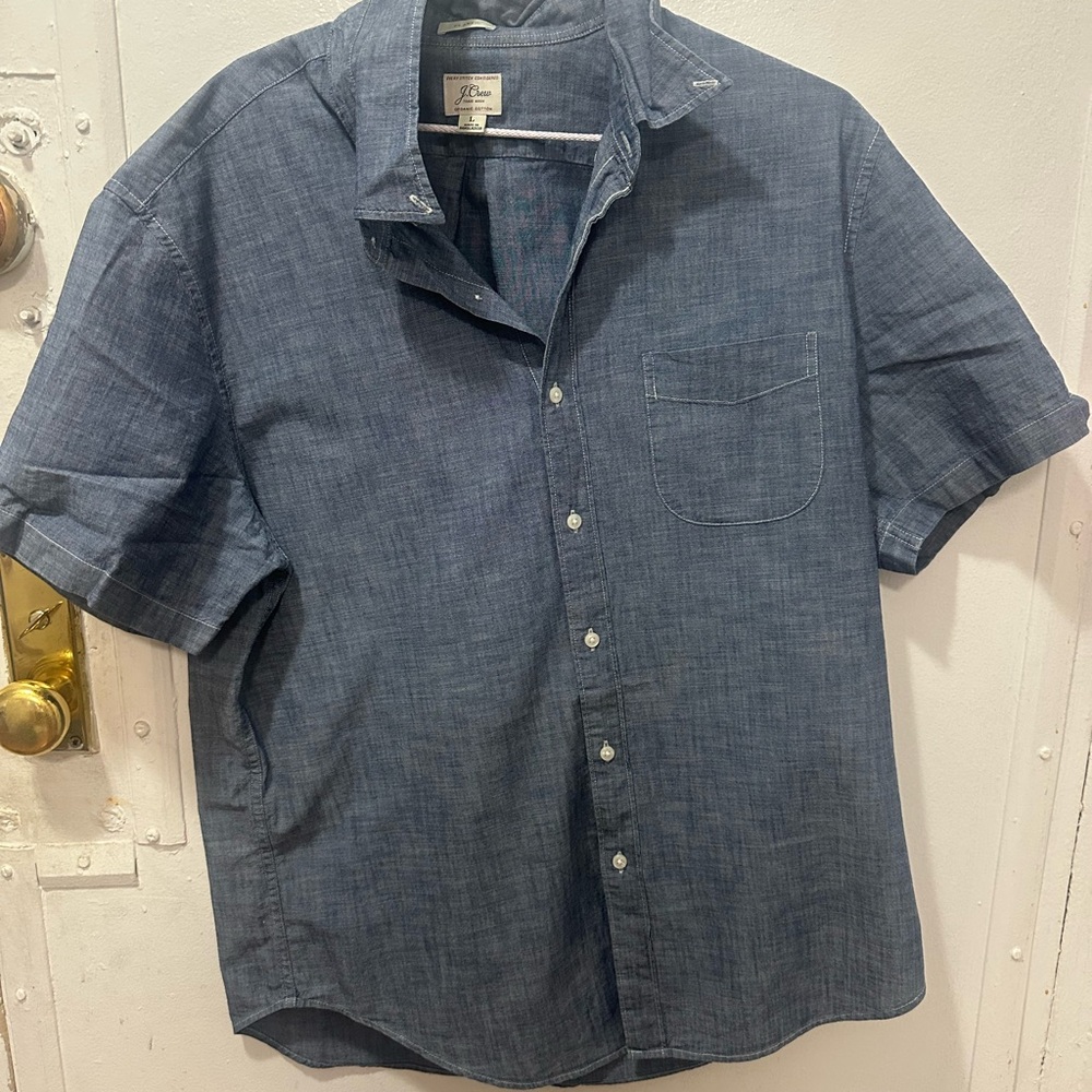 J. Crew Blue Casual Button Down Shirt
